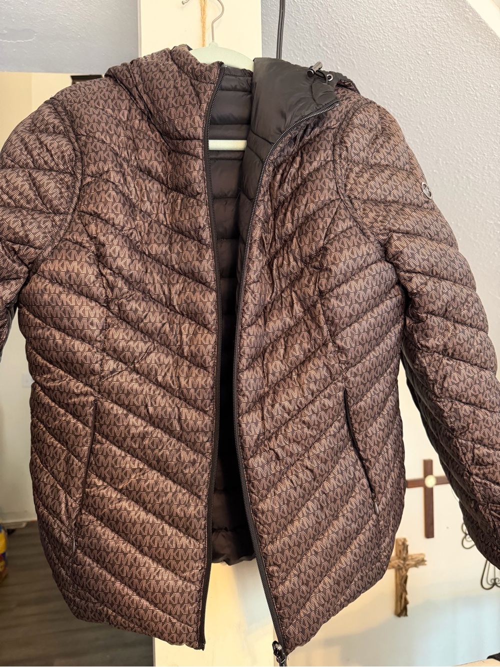 Michael Kors women’s Brown Quilted Puffer Jacket
